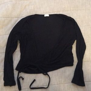 John Galt black crop top (from Brandy Melville)